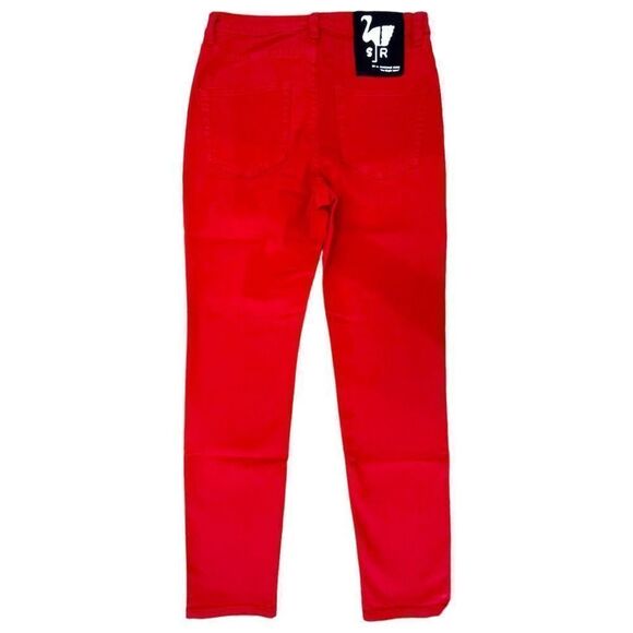 Sandrine Rose By Free People Women's Red Blood Skinny Fit Pants NWT - Picture 9 of 12